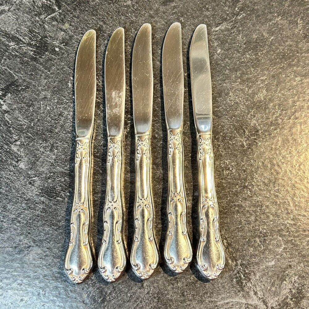 Set‎ of 5 TOWLE MERRIMACK Stainless Steel Crafted USA DINNER KNIVES